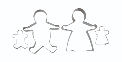 Avanti Set Of 4 Ginger Bread Family Cookie Cutters