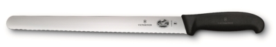 Victorinox Fibrox Slicing Knife Round Wavy Edge 30cm Black